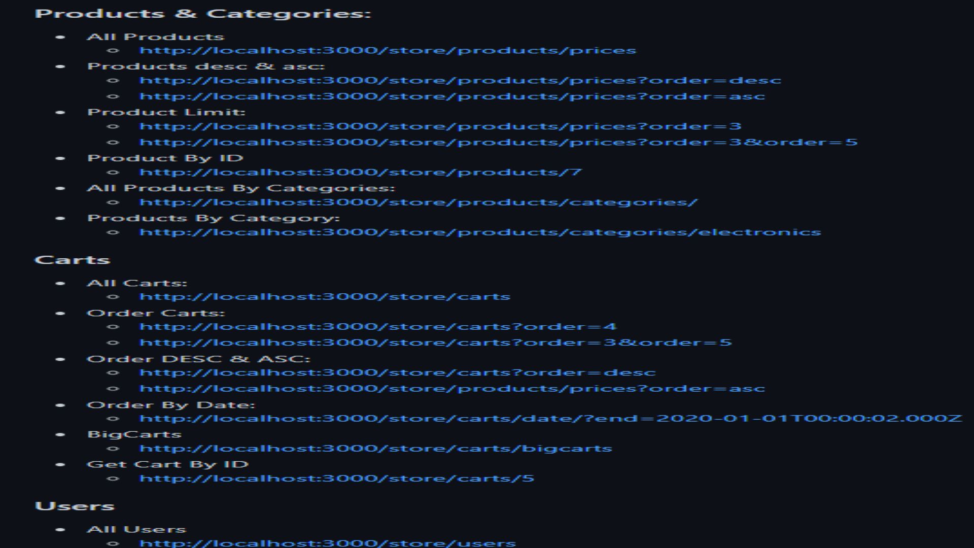 Car Sales Store Interface(API demo)