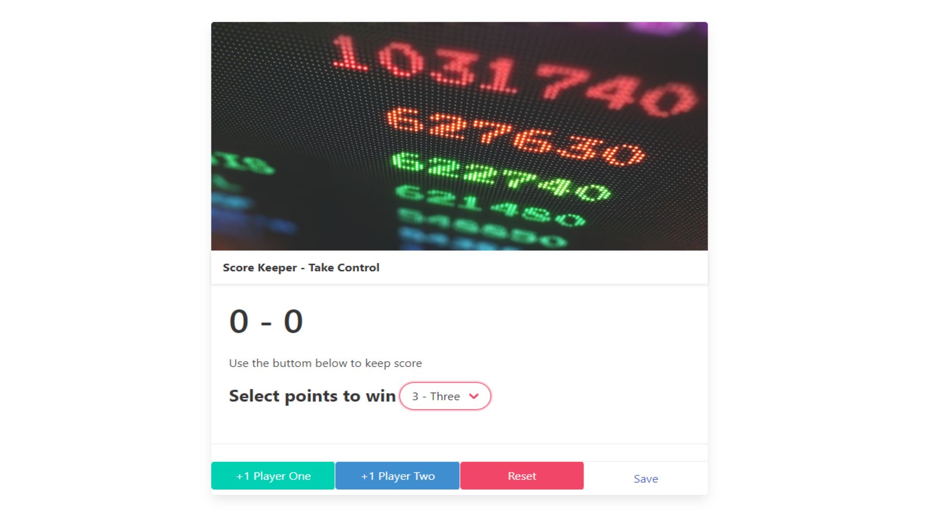 Player Vs. Player Scoreboard